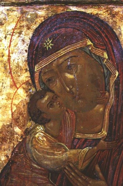 Matka Boża Teodorowskaja, ikona, koniec XVI w. (tempera na desce) autorstwa School Russian