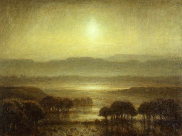 Wschód słońca (olej na płótnie) autorstwa School Scottish