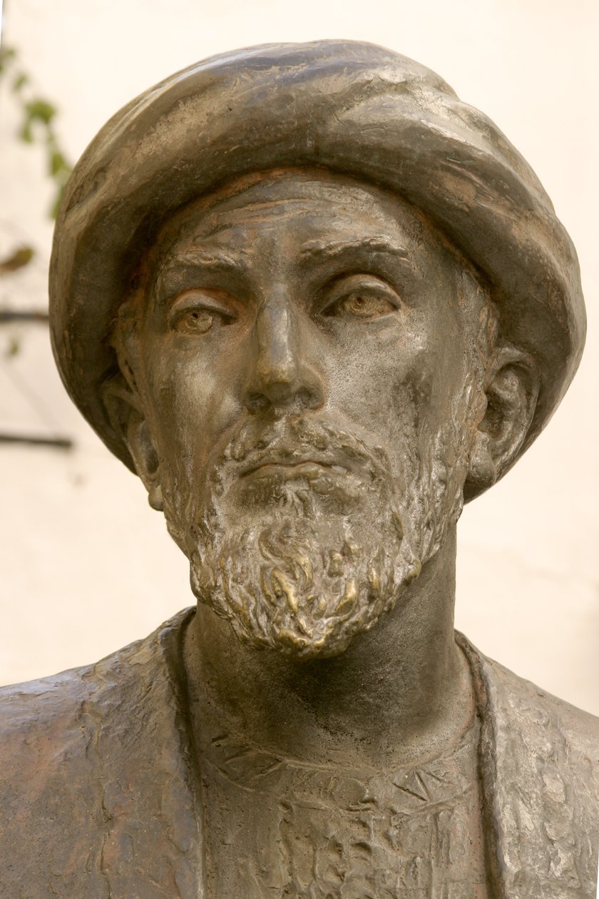 Głowa Mojżesza Majmonidesa (1135-1204) (brąz) (detal 237390) autorstwa School Spanish