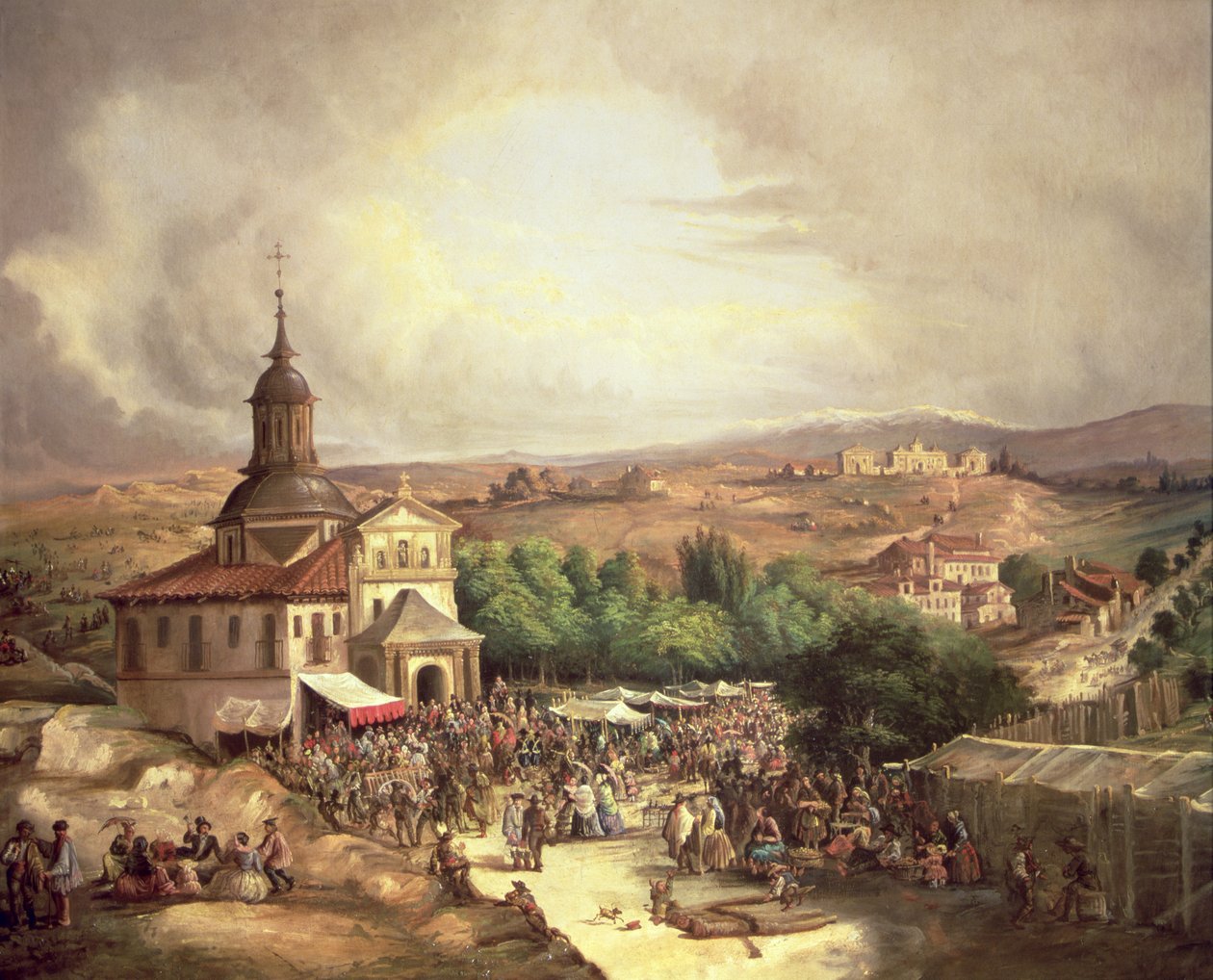Pielgrzymka do San Isidro (olej na płótnie) autorstwa School Spanish