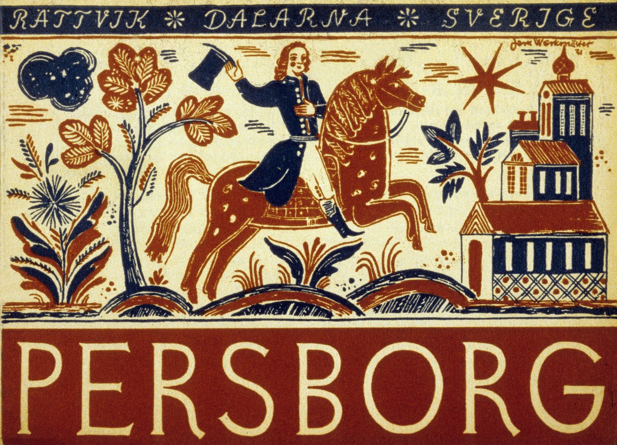 Szwedzki plakat turystyczny autorstwa School Swedish