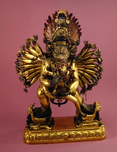 Dharmapala (brąz złocony) autorstwa School Tibetan