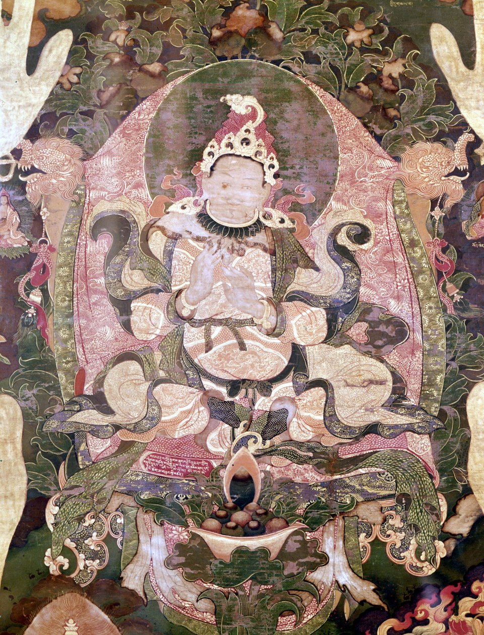Gnya-khri-bcan-po, pierwszy król Tybetu. Muzeum Tajsko-Tybetańskie w Paryżu Guimet autorstwa School Tibetan