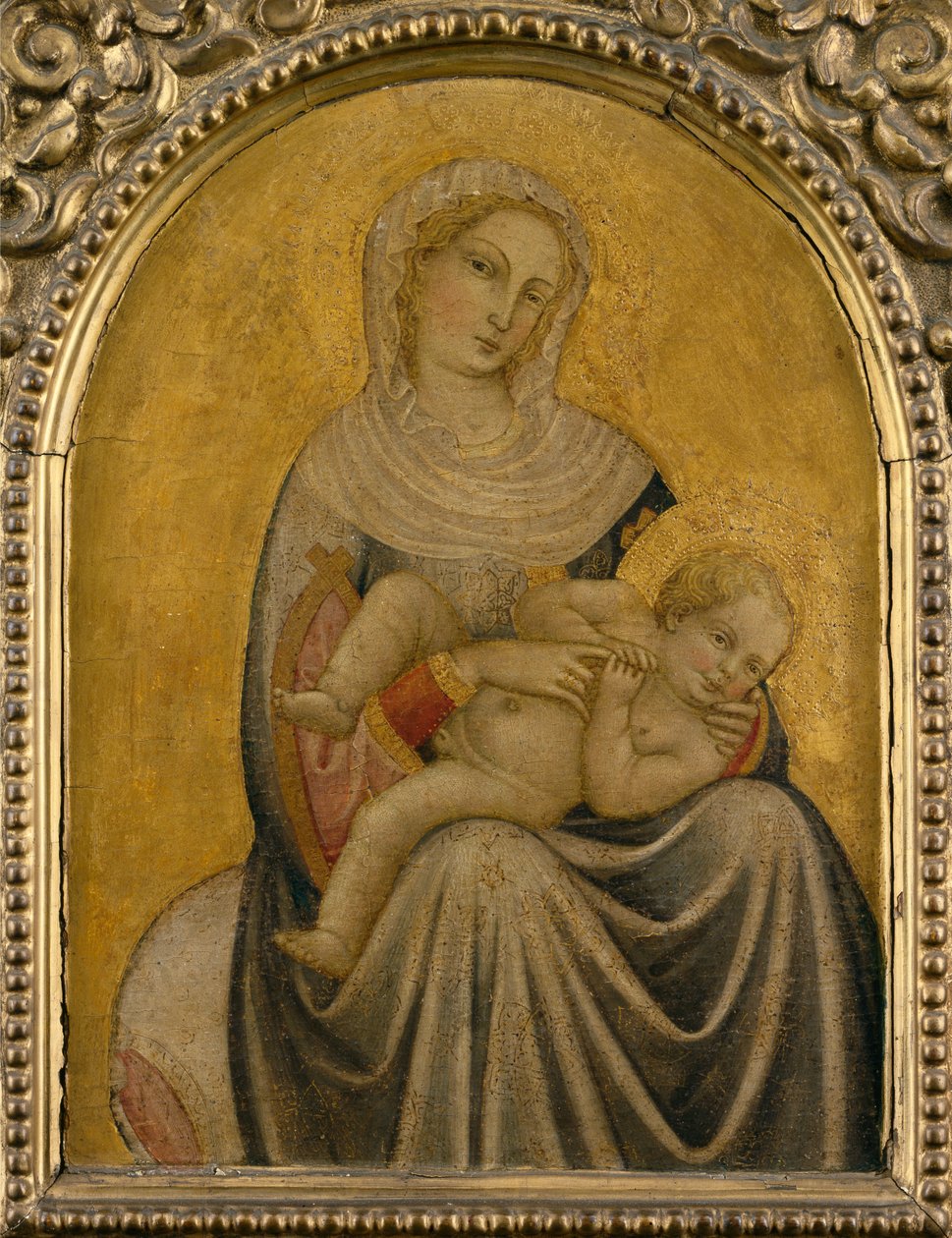 Dziewica z Dzieciątkiem, c.1420 (tempera na panelu) autorstwa School Tuscan