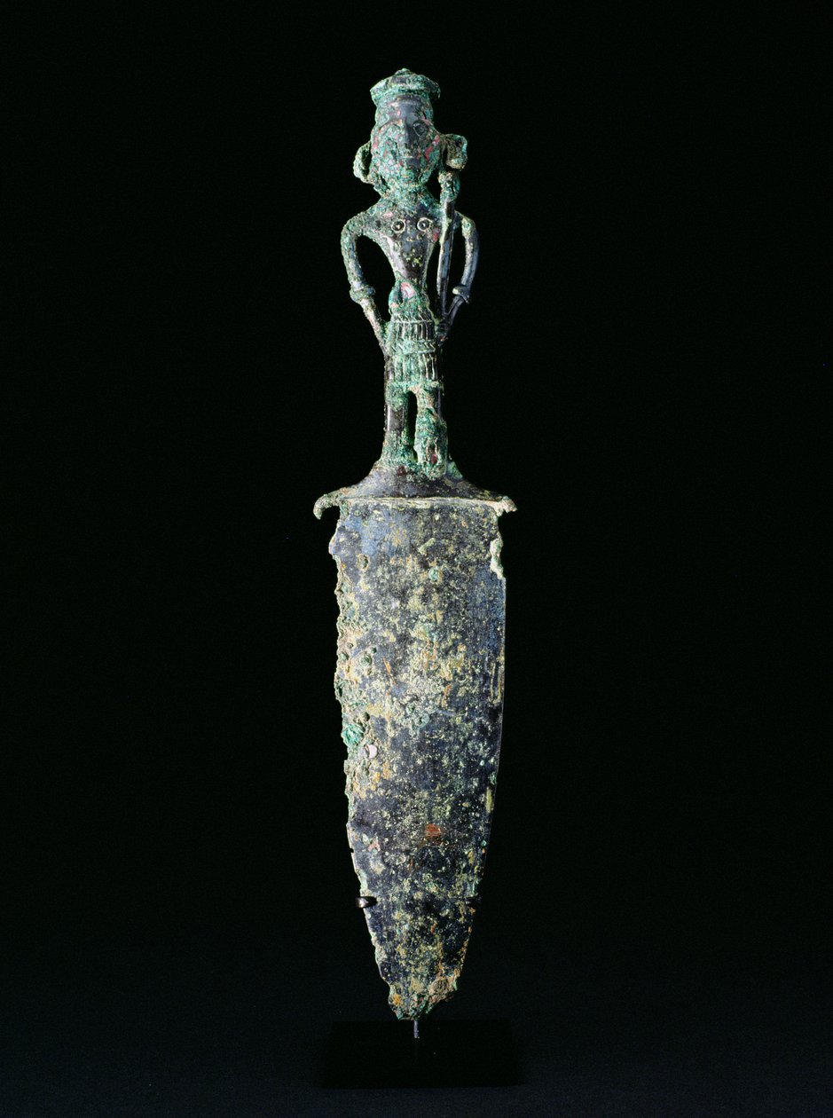 Sztylet, Dongson Culture, c.200 pne-200 AD (brąz) autorstwa School Vietnamese