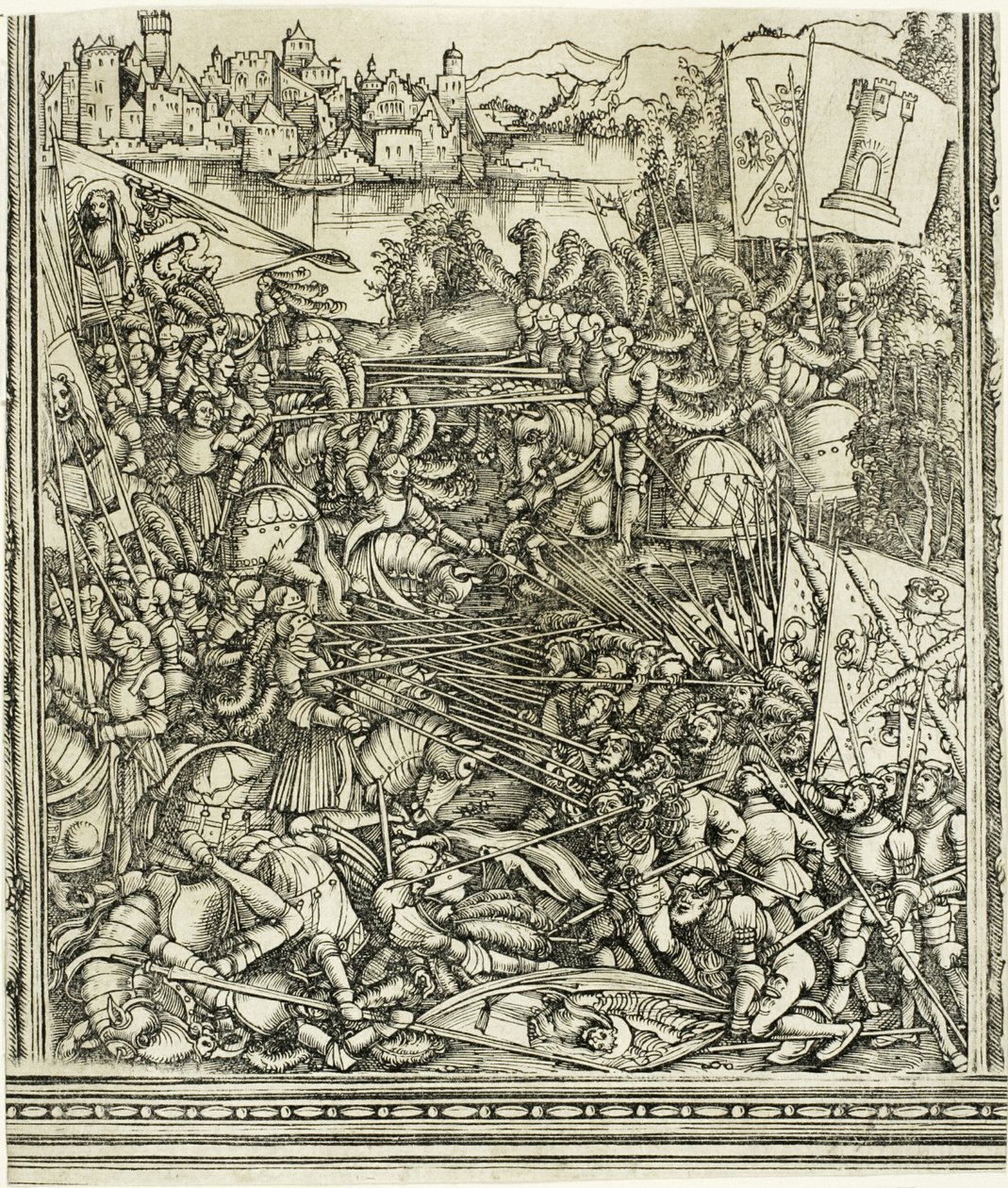 Wojna z Wenecją, z Łuku Triumfalnego Maksymiliana I autorstwa School of Albrecht Dürer