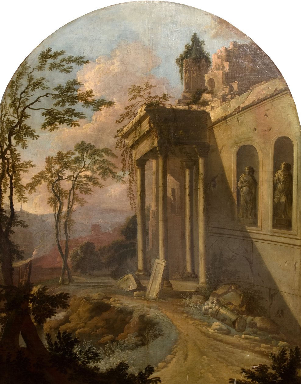 Krajobraz z ruiną, 1725. autorstwa School of Jacques Rousseau