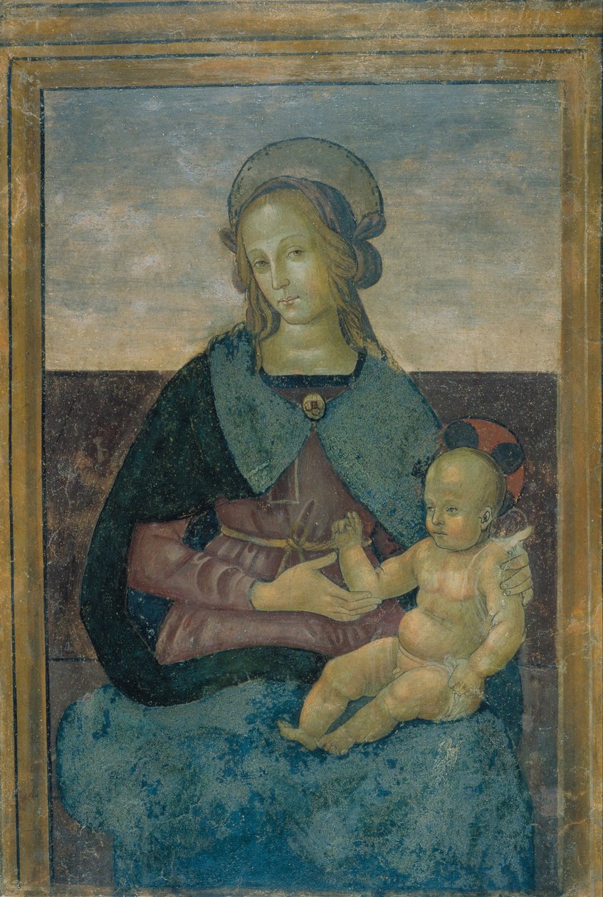 Dziewica i Dziecko autorstwa School of Perugino