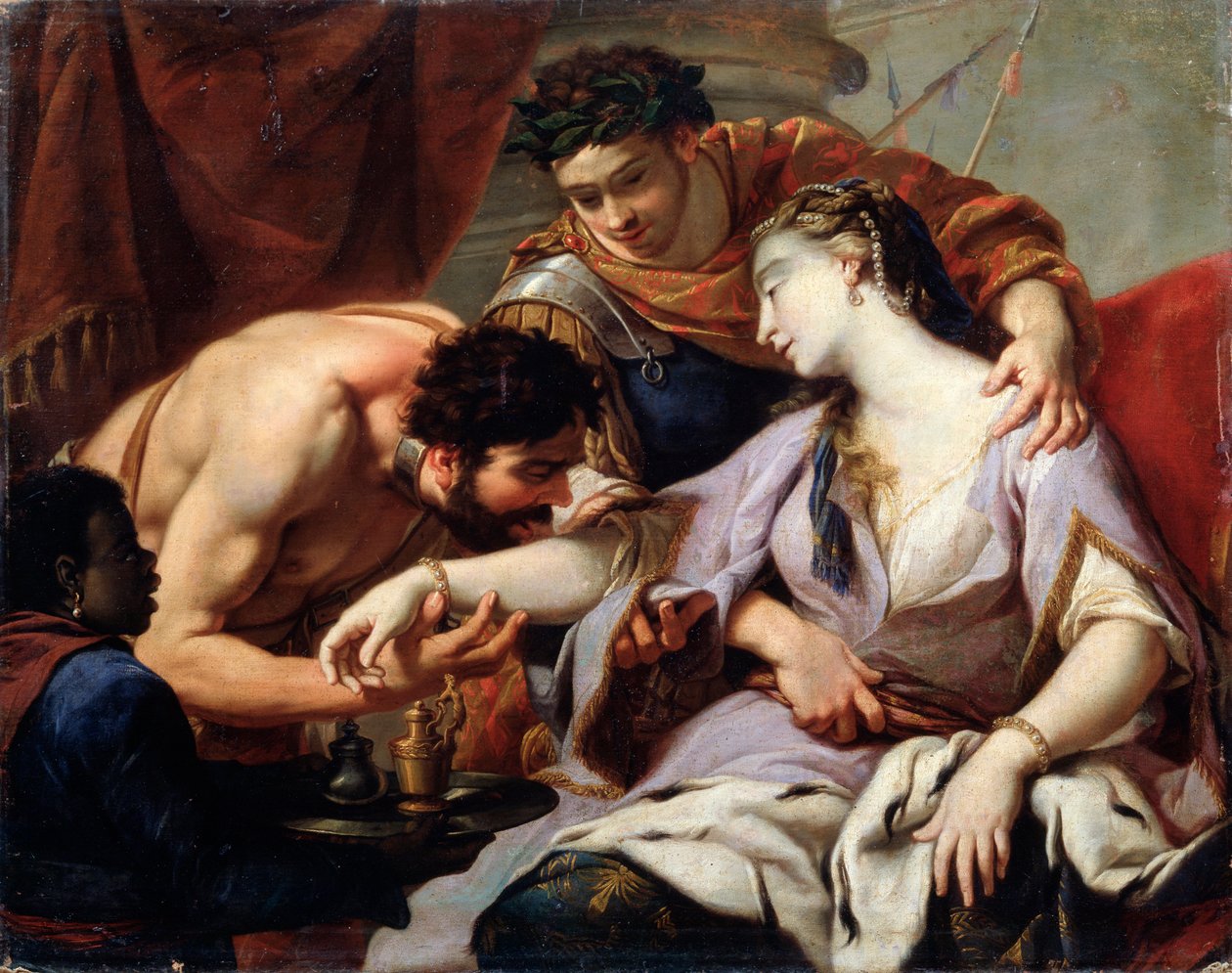 „Królowa i Niewolnik”, XVII wiek autorstwa School of Simon Vouet