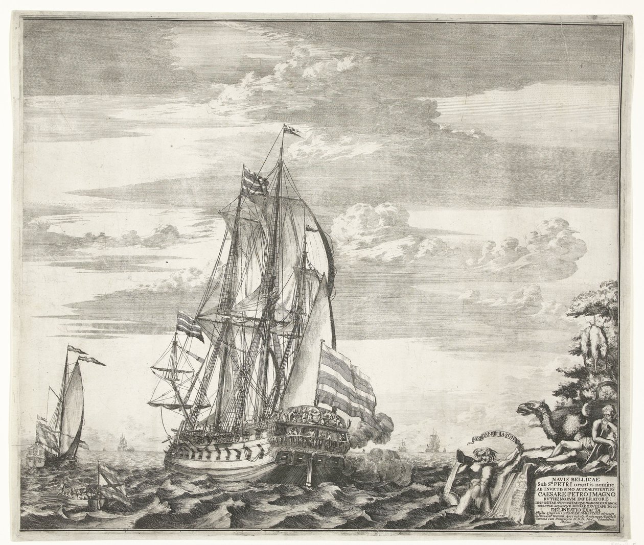 Flagship Goto Predestinatsia Opatrzność Boża zbudowana przez Piotra Wielkiego w Woroneżu, 1700, 170 autorstwa Schoonebeek