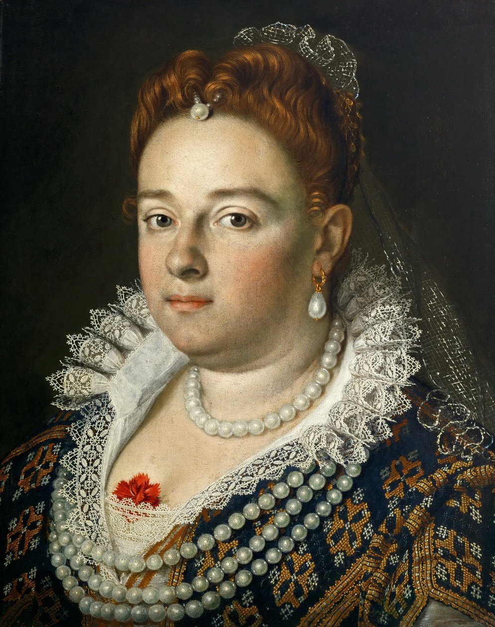 Portret Bianca Cappello 1548-1587, wielka księżna Toskanii, 1585-1586 autorstwa Scipione Pulzone