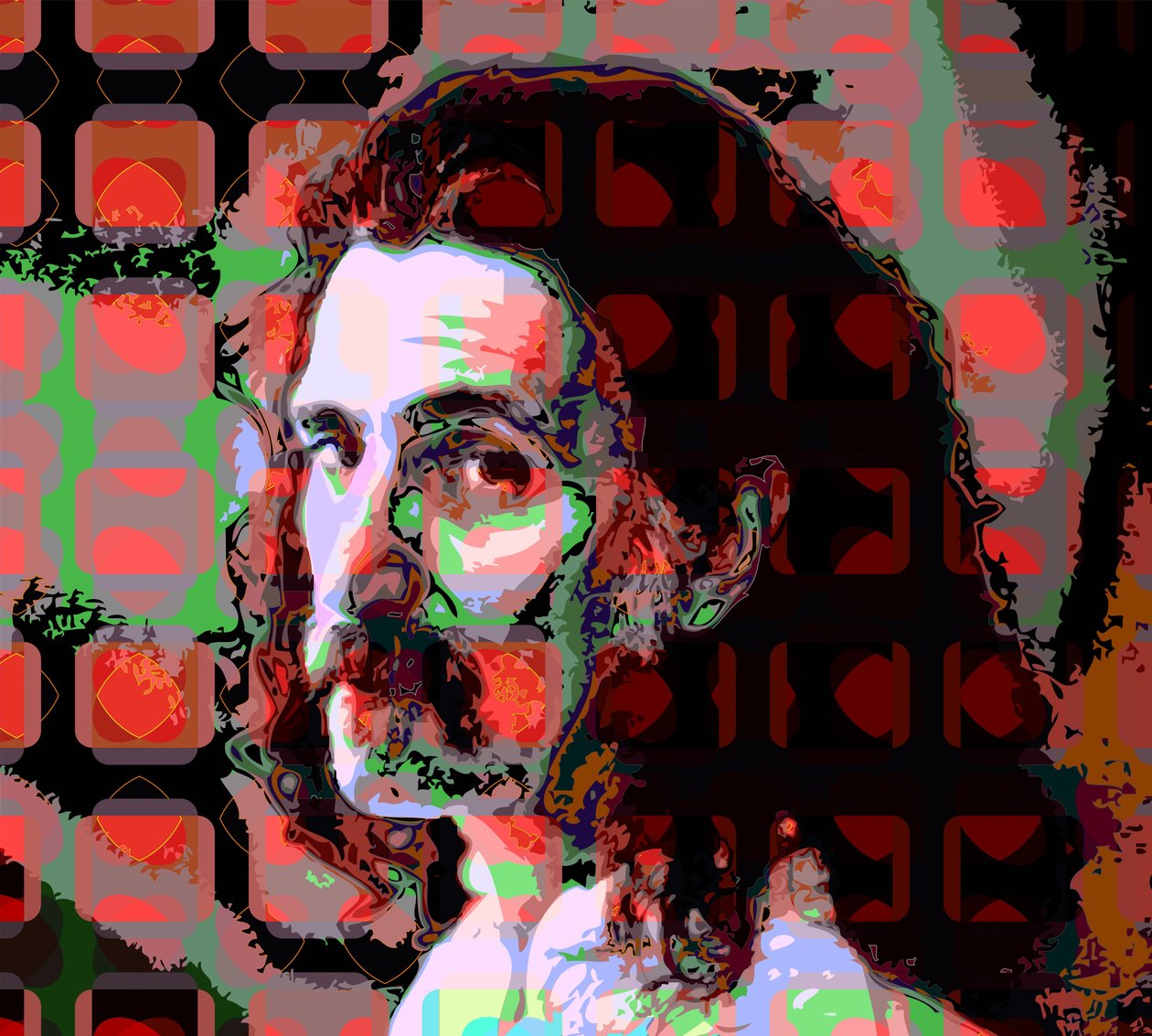 Frank Zappa (cyfrowy) autorstwa Scott J. Davis