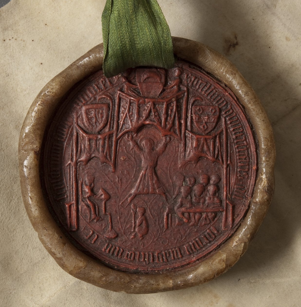 Dyplom wydany przez Uniwersytet Thomasowi Jamesowi, 1626 (tusz na welinie z pieczęcią woskową) autorstwa Scottish School