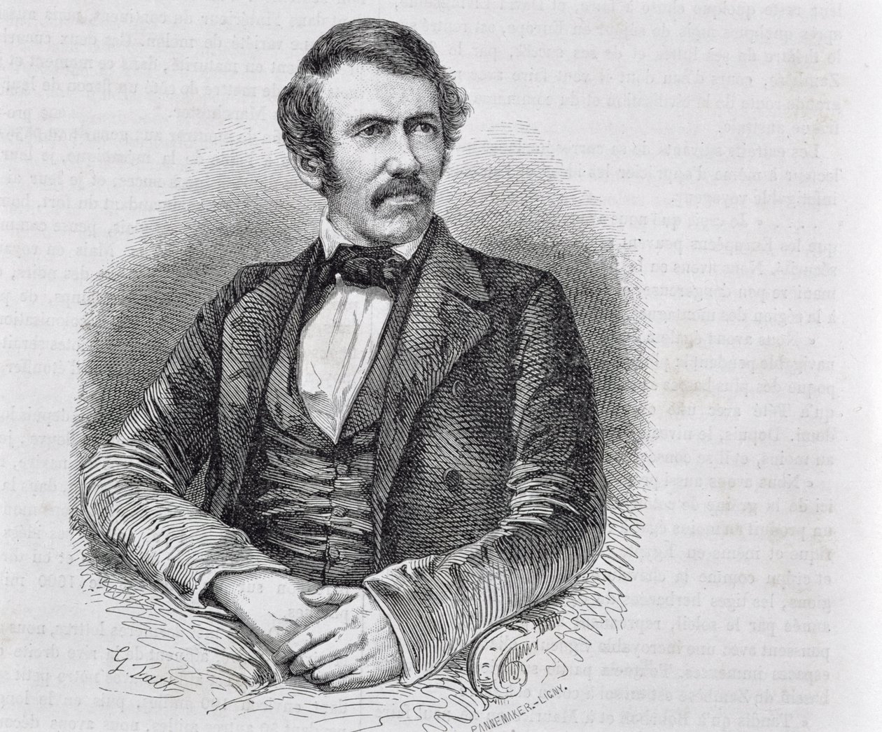 David Livingstone (1813-1873) wyryty przez S. Pannemakera autorstwa Scottish School