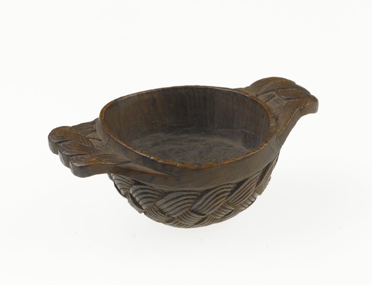 Quaich, dwuramienna, drewniana górska miska lub naczynie do picia, ok. 1700 (drewno) autorstwa Scottish School