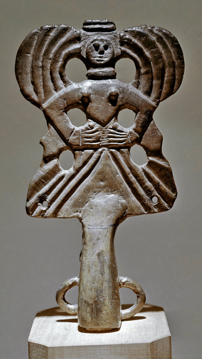 Art Scythian (cywilizacja scytyjska lub Scytia): ozdoba czołgu z brązu z Ukrainy, V-III wiek p.n.e. Sankt Petersburg, Ermitaż autorstwa Scythian