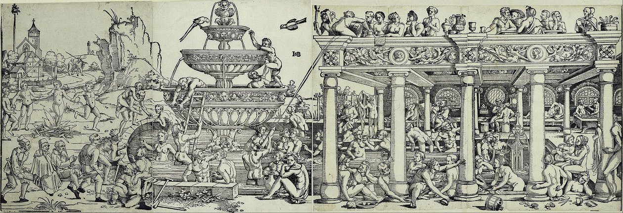 Fontanna Młodości i łaźnia autorstwa Hans Sebald Beham
