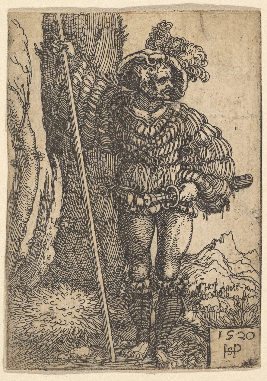 Lansquenet, 1520. autorstwa Sebald Beham