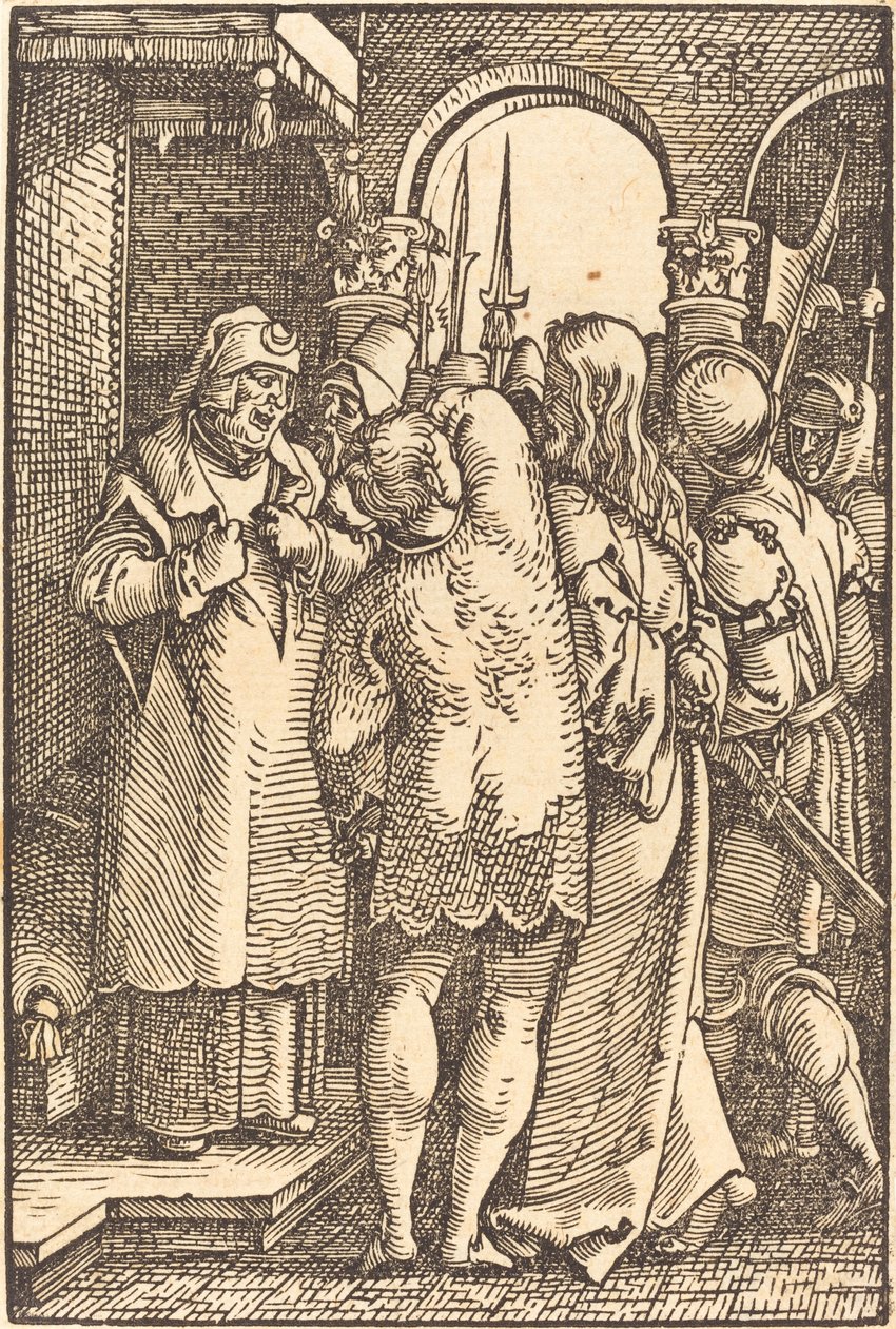 Chrystus przed Kajfaszem autorstwa Sebald Beham
