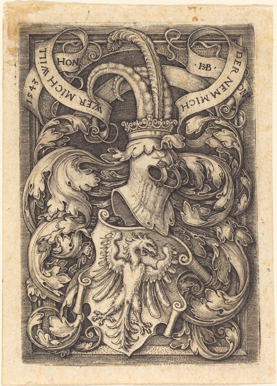 Herb z orłem autorstwa Sebald Beham