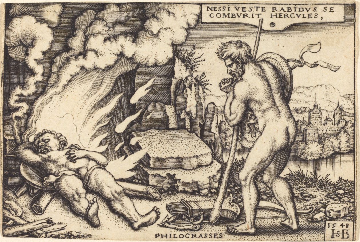 Śmierć Herkulesa autorstwa Sebald Beham