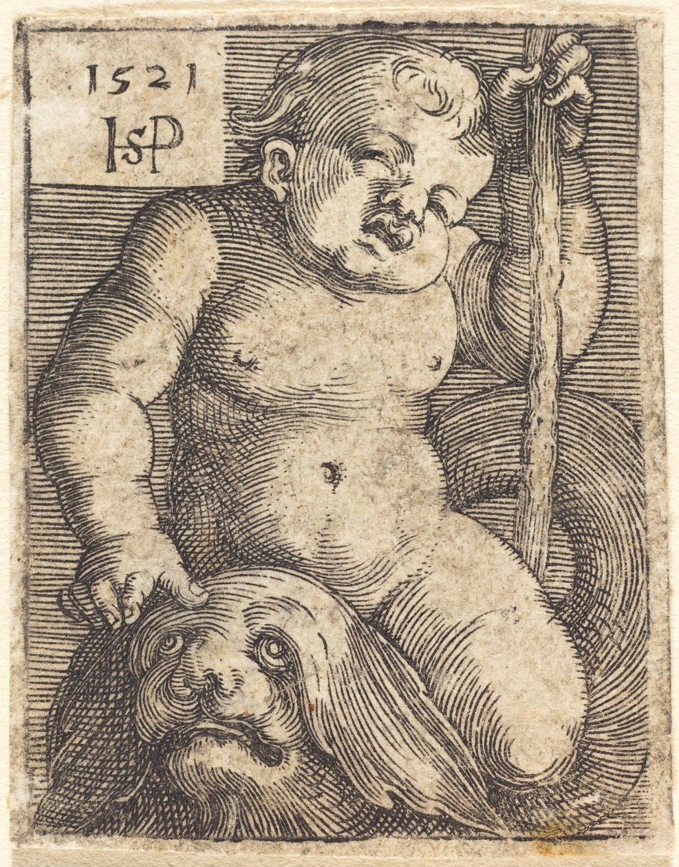 Geniusz na delfinie autorstwa Sebald Beham