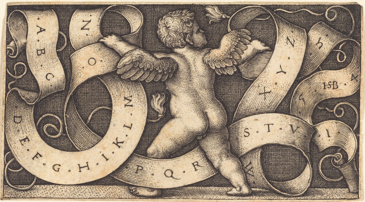 Geniusz z alfabetem autorstwa Sebald Beham