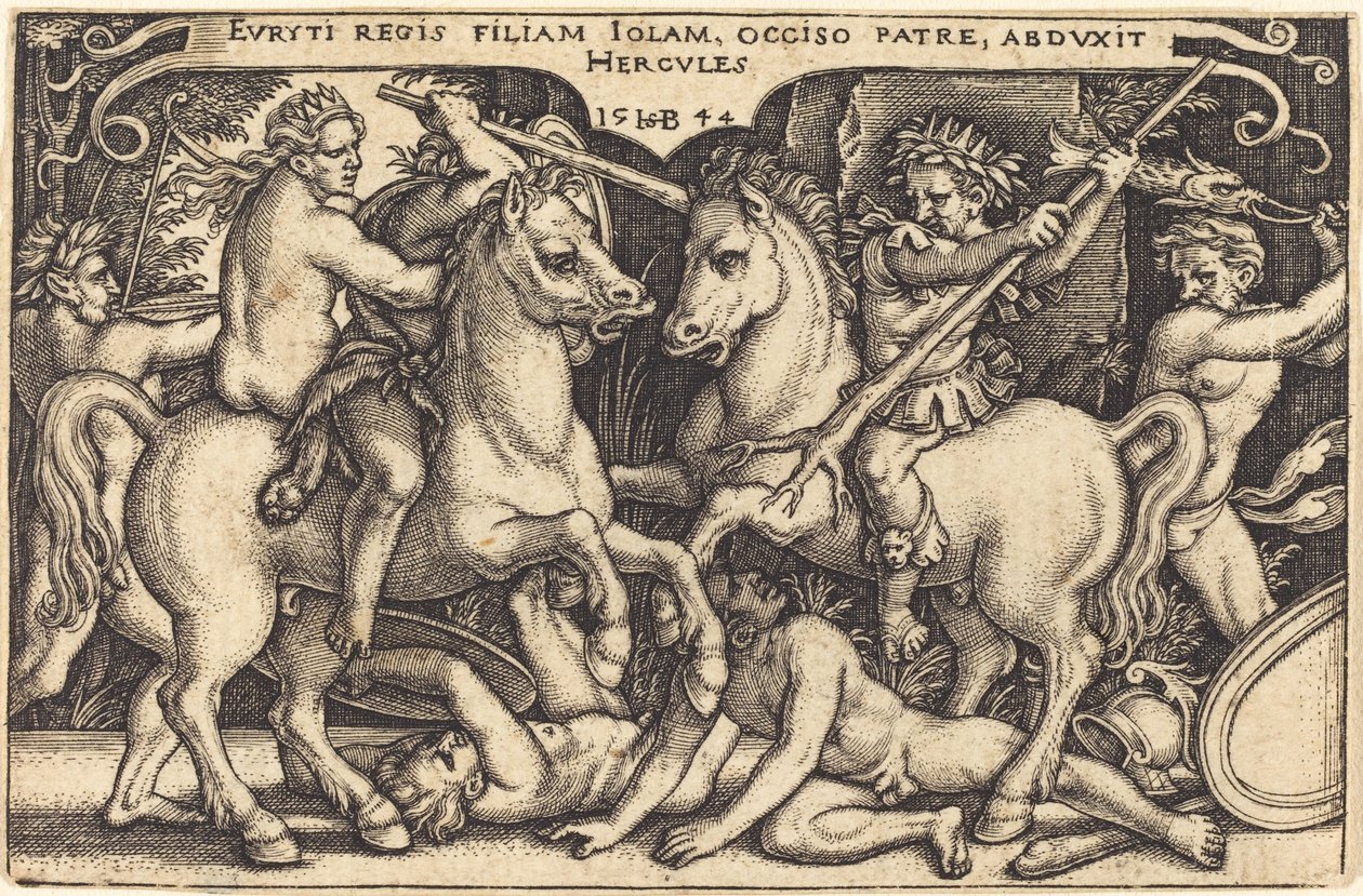 Herkules i Iole autorstwa Sebald Beham