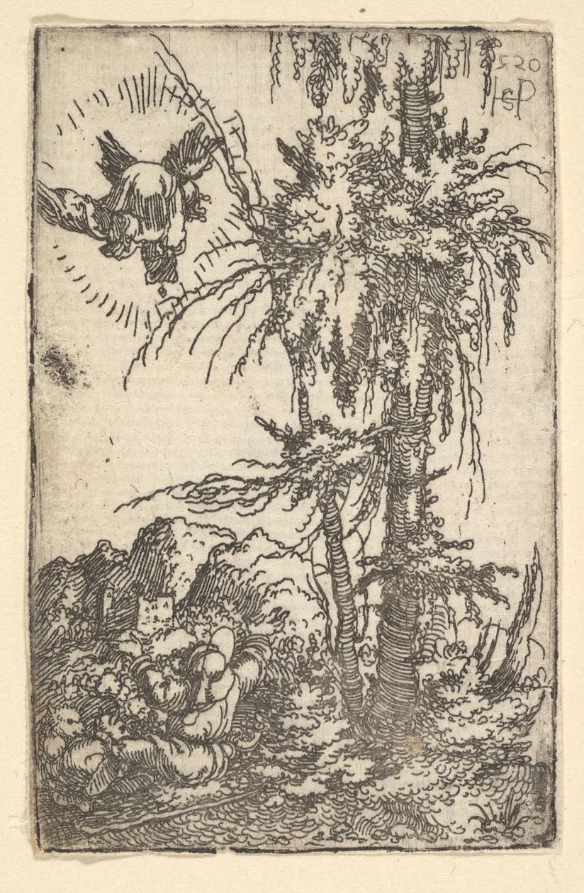 Joachim Przyjęcie Obietnicy Narodzin Dziewicy, 1520. autorstwa Sebald Beham