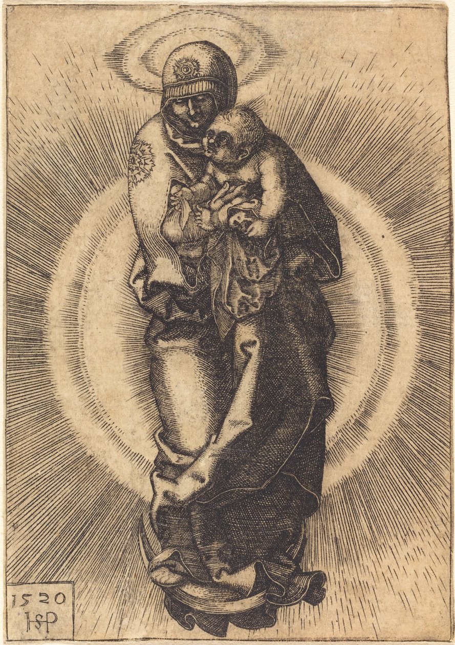 Madonna na półksiężycu autorstwa Sebald Beham