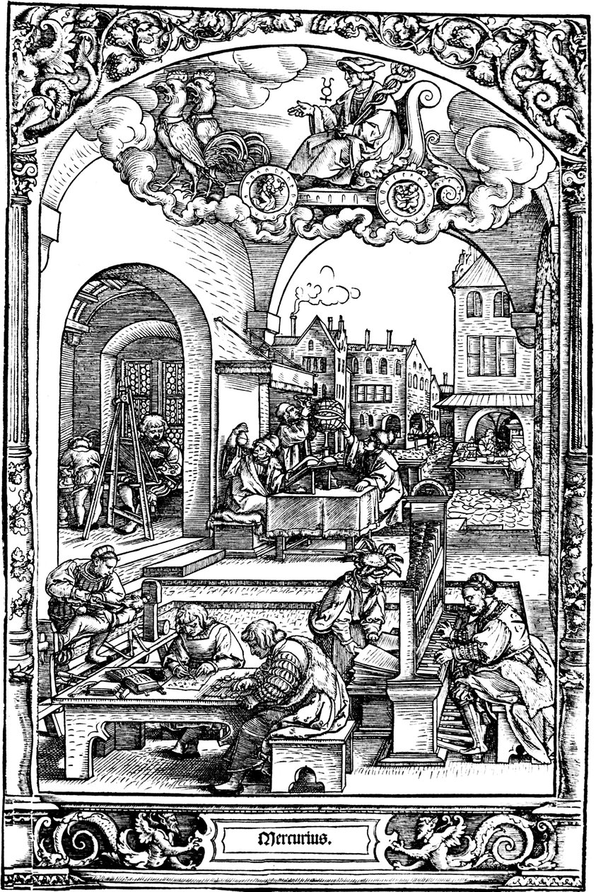 Merkury, 1531 autorstwa Sebald Beham
