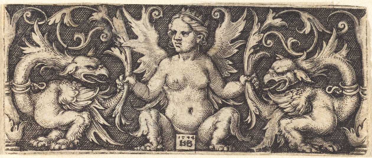 Ozdoba z żeńskim demonem autorstwa Sebald Beham