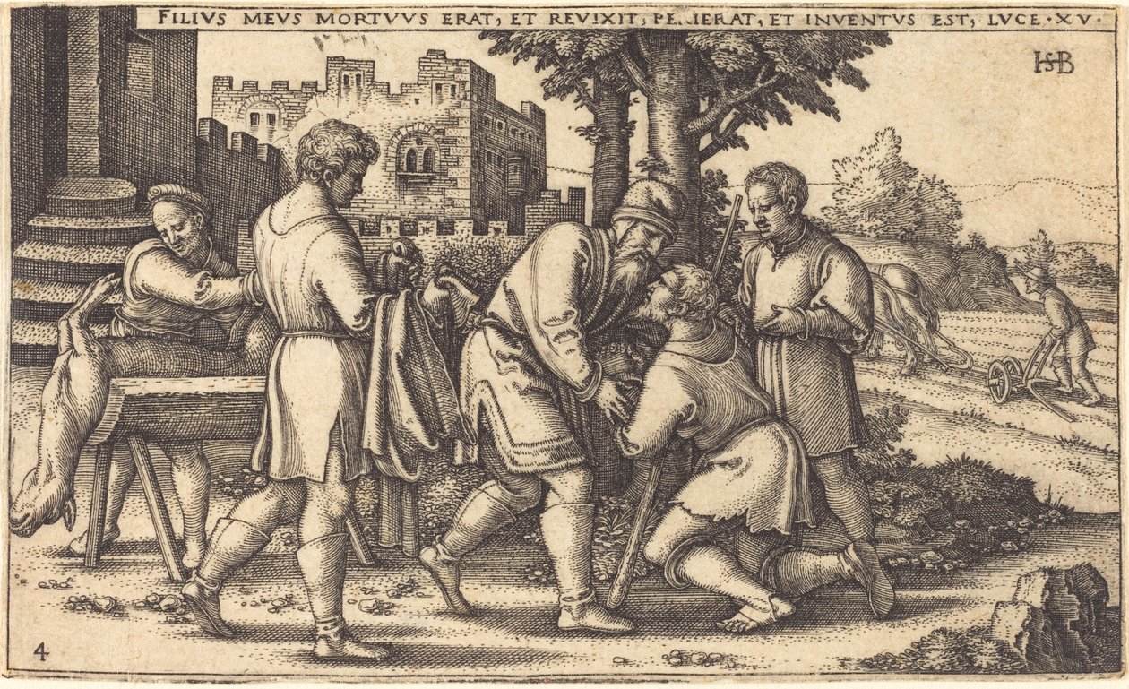 Powrót syna marnotrawnego autorstwa Sebald Beham