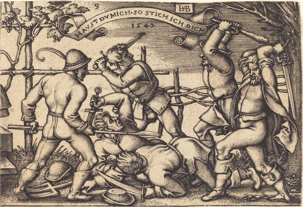 Walka chłopska autorstwa Sebald Beham