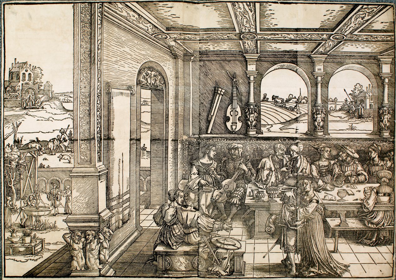 Syn marnotrawny, XVI wiek autorstwa Sebald Beham