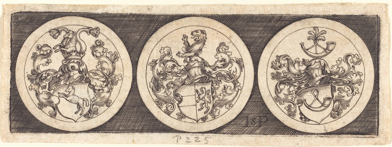 Trzy medale z herbami autorstwa Sebald Beham