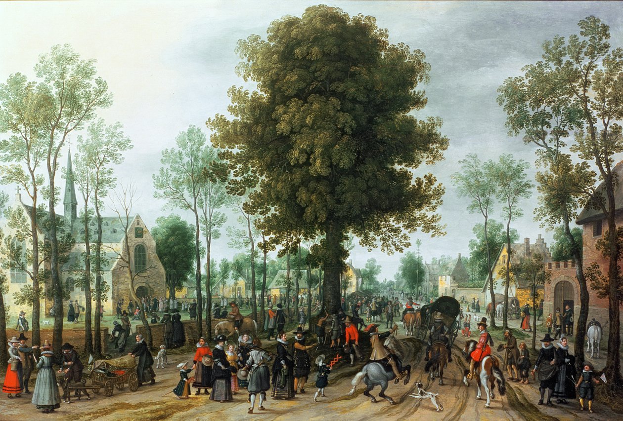 Fryderyk V i jego narzeczona Elżbieta wjeżdżają do Zelandii, maj 1613 autorstwa Sebastian Vrancx