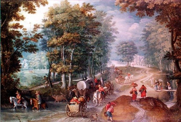 Podróżowanie chłopów autorstwa Sebastian Vrancx