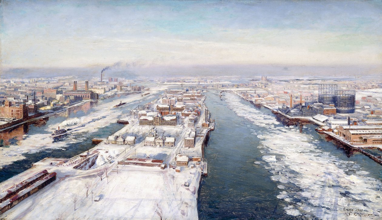 Most Queensboro North View (olej na płótnie) autorstwa Sebastian Cruset