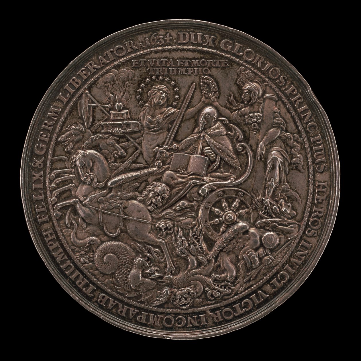 Triumf króla Gustawa Adolfa [rewers], 1634. autorstwa Sebastian Dadler