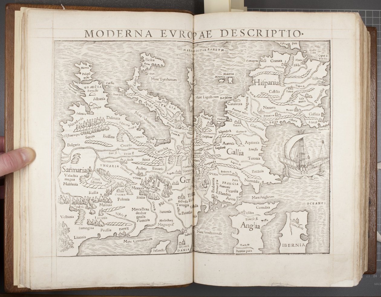 Europa, z Kosmografii, 1544 autorstwa Sebastian Munster
