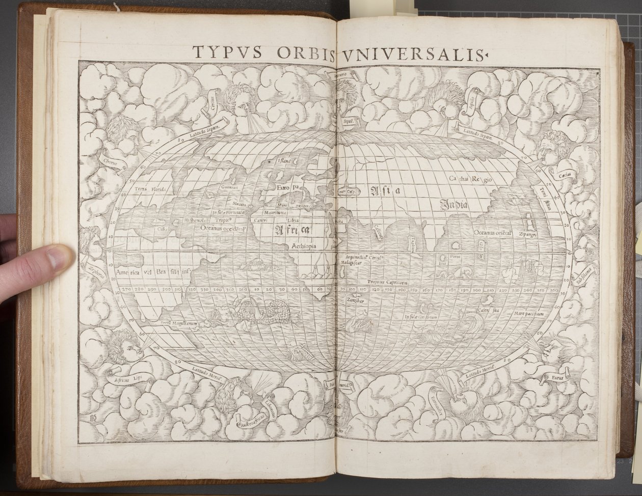 Globus, z Kosmografii, 1544 autorstwa Sebastian Munster