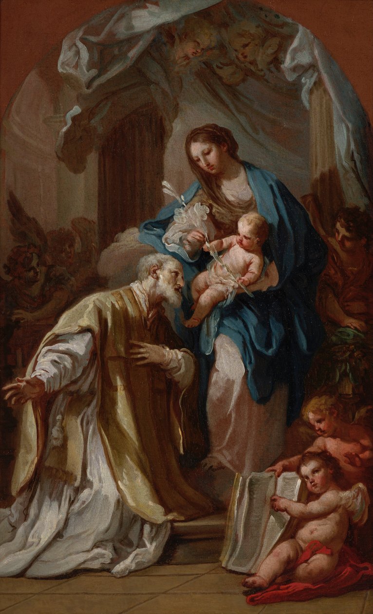 Madonna ukazująca się św. Filipowi Neri autorstwa Sebastiano Conca