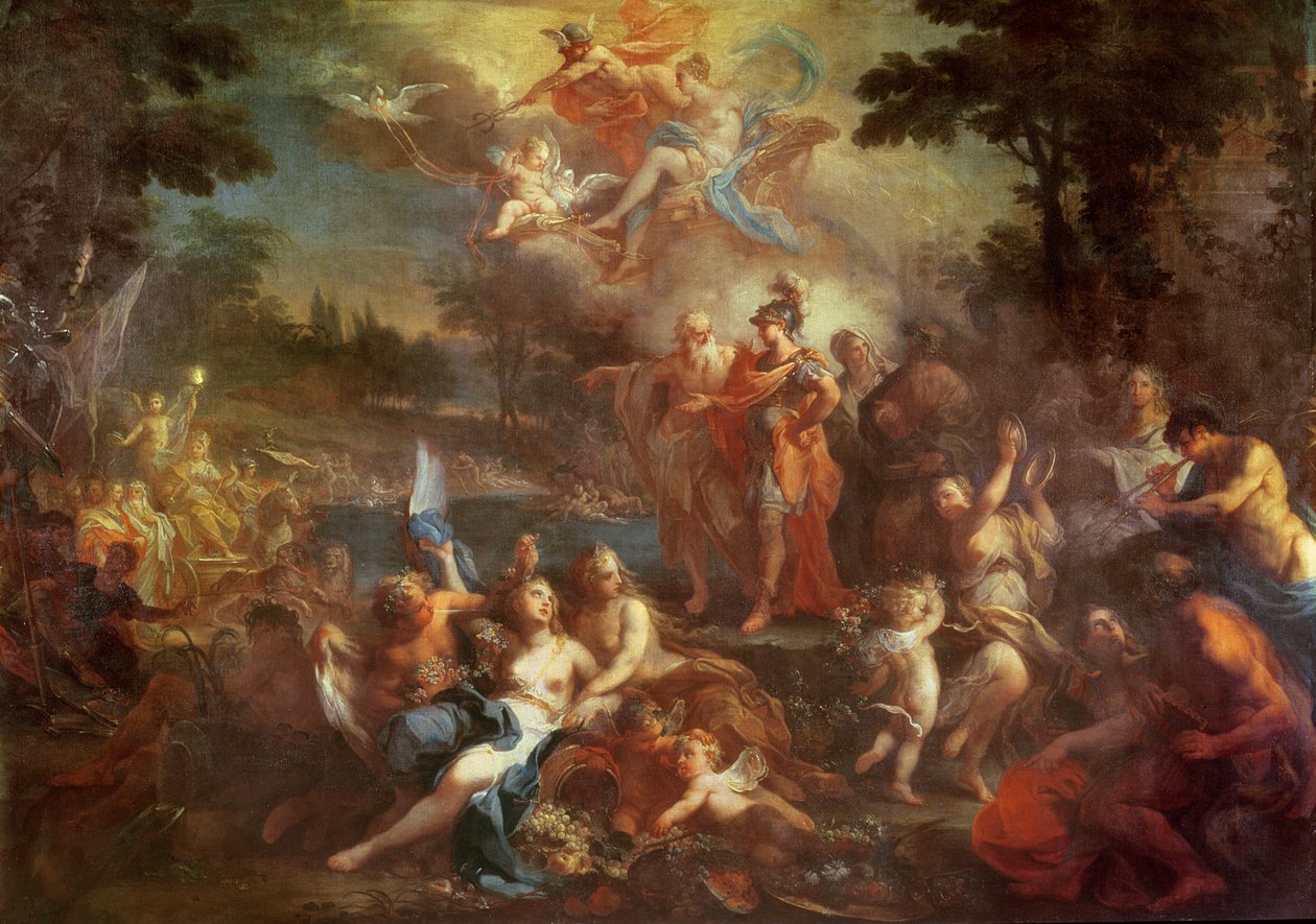 Wizja Eneasza na Polach Elizejskich, ok. 1735-40 autorstwa Sebastiano Conca