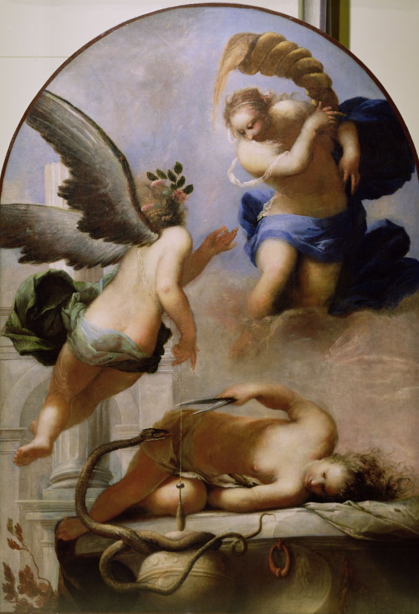 Trzy losy, ok. 1670 autorstwa Sebastiano Mazzoni