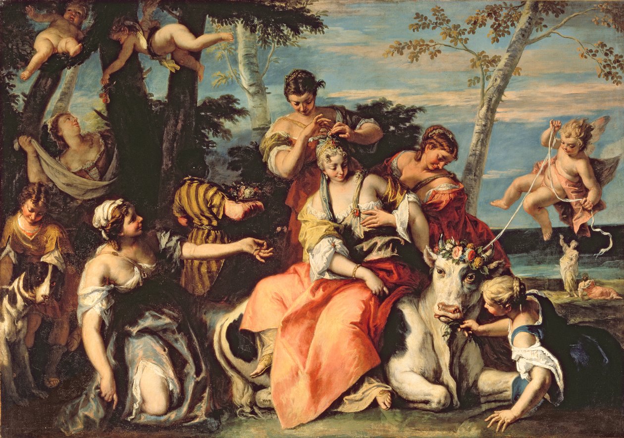 Gwałt Europy autorstwa Sebastiano Ricci