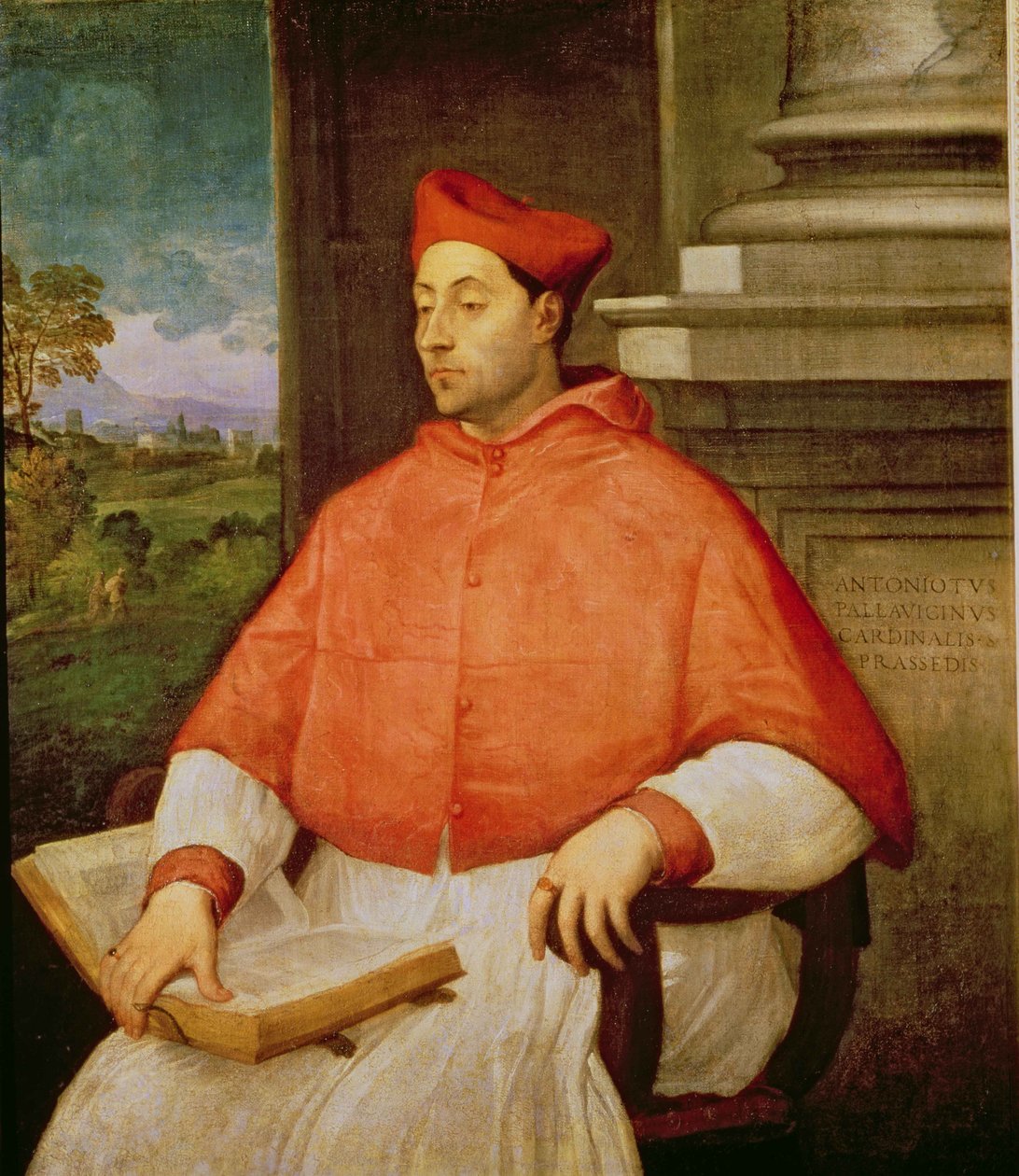 Portret kardynała A. Pallaviciniego, 1512 autorstwa Sebastiano del Piombo