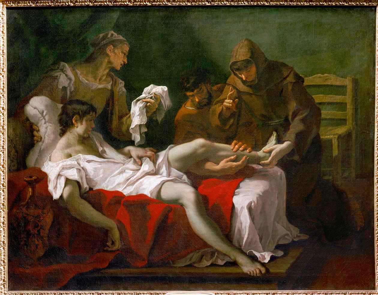 Święty Antoni z Padwy uzdrawiający młodzież ... autorstwa Sebastiano (attr. to) Ricci