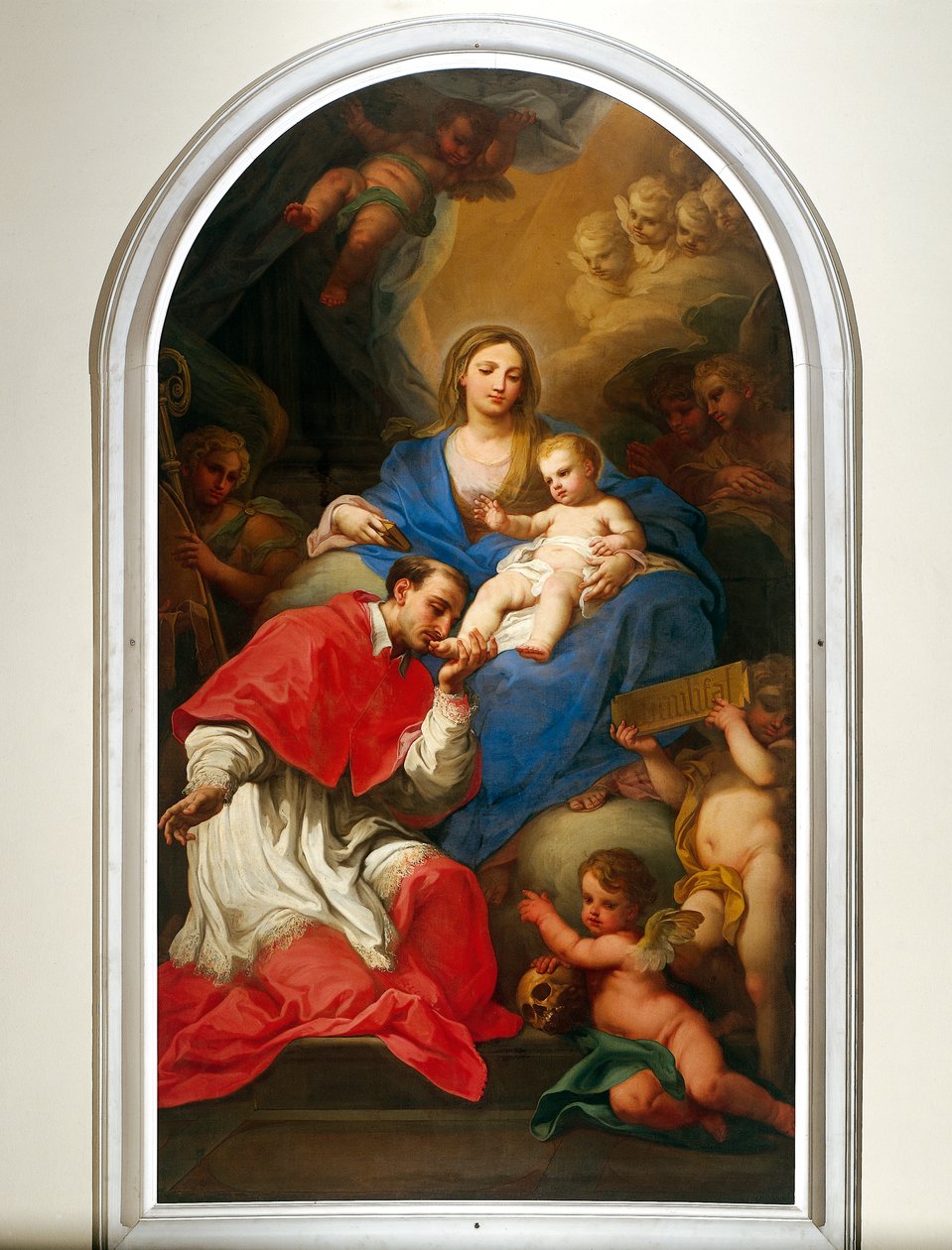 Dziewica i św Karol Boromeusz – Sebastiano Conca (1680-1764) Aula Magna (audytorium) Pałacu Uniwersyteckiego w Turynie autorstwa Sebastiano Conca