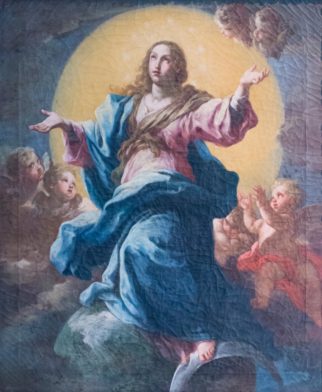 Dziewica w chwale i aniołowie autorstwa Sebastiano Conca